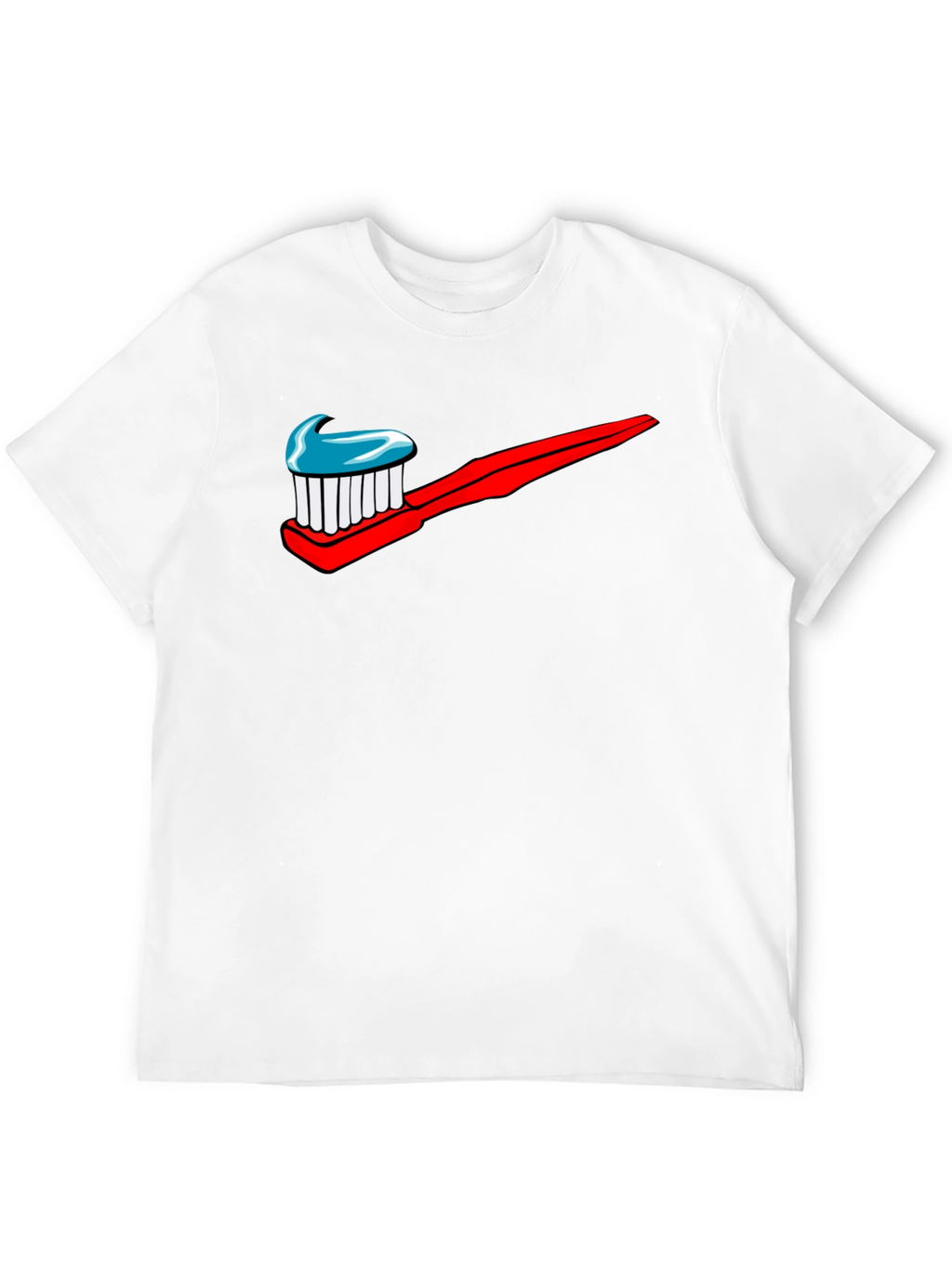Toothbrush Logo Graphic Print T-Shirt