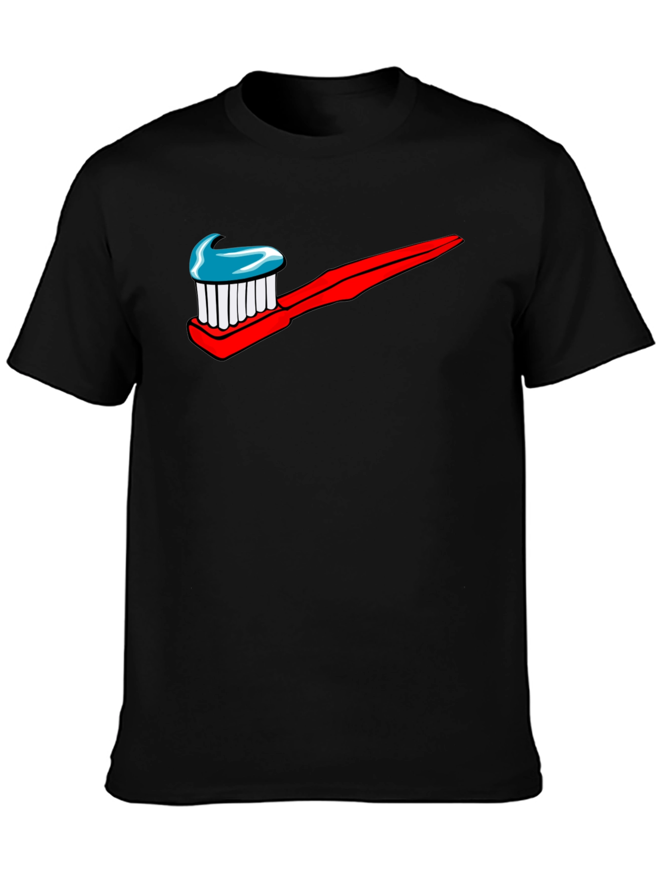 Toothbrush Logo Graphic Print T-Shirt