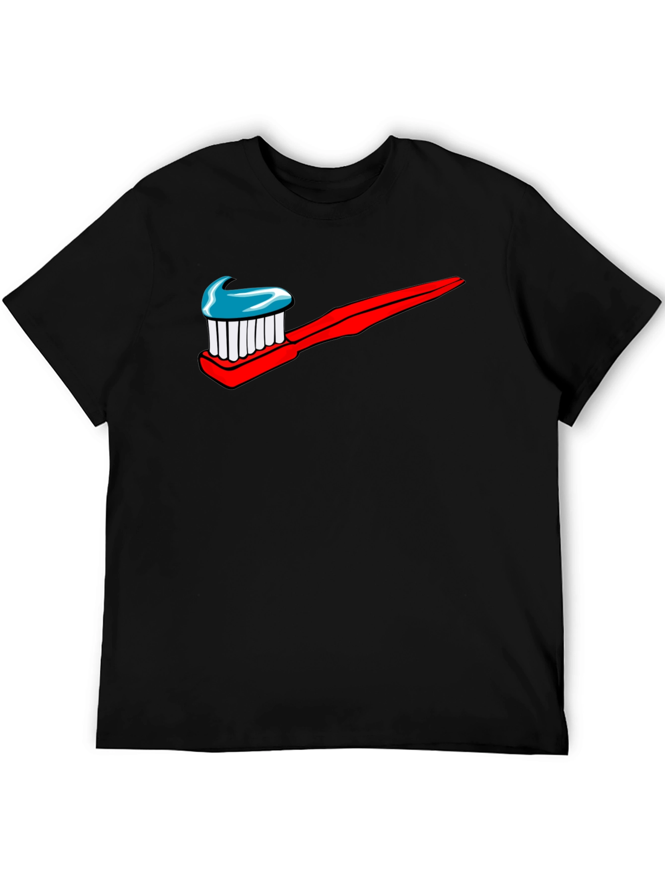 Toothbrush Logo Graphic Print T-Shirt