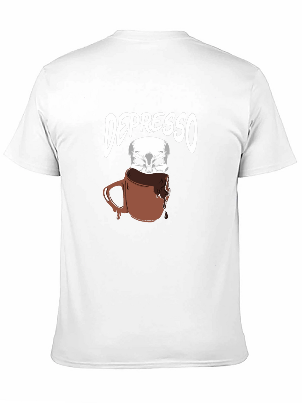 Depresso T-Shirt - Funny Skull Coffee Design