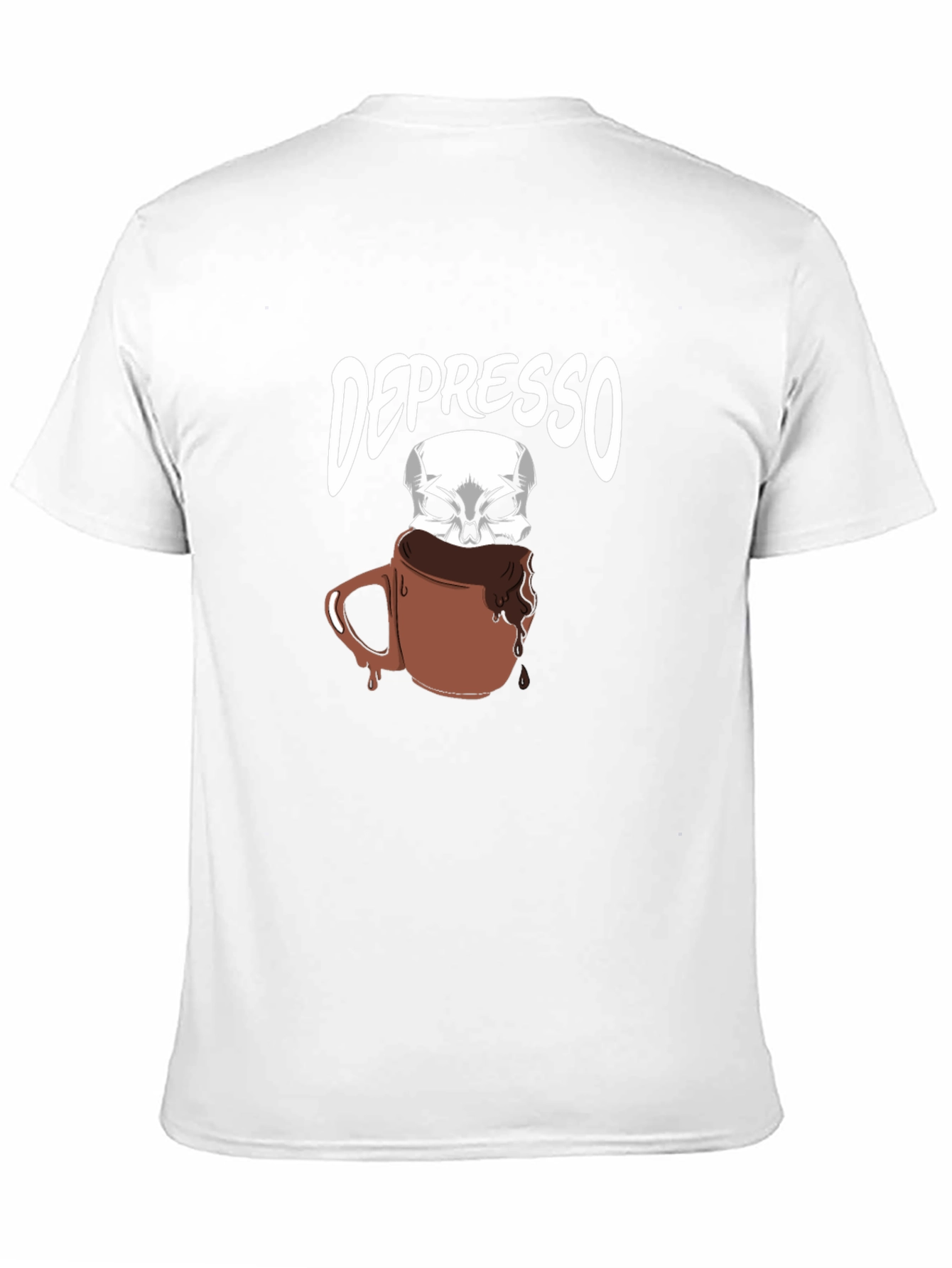 Depresso T-Shirt - Funny Skull Coffee Design