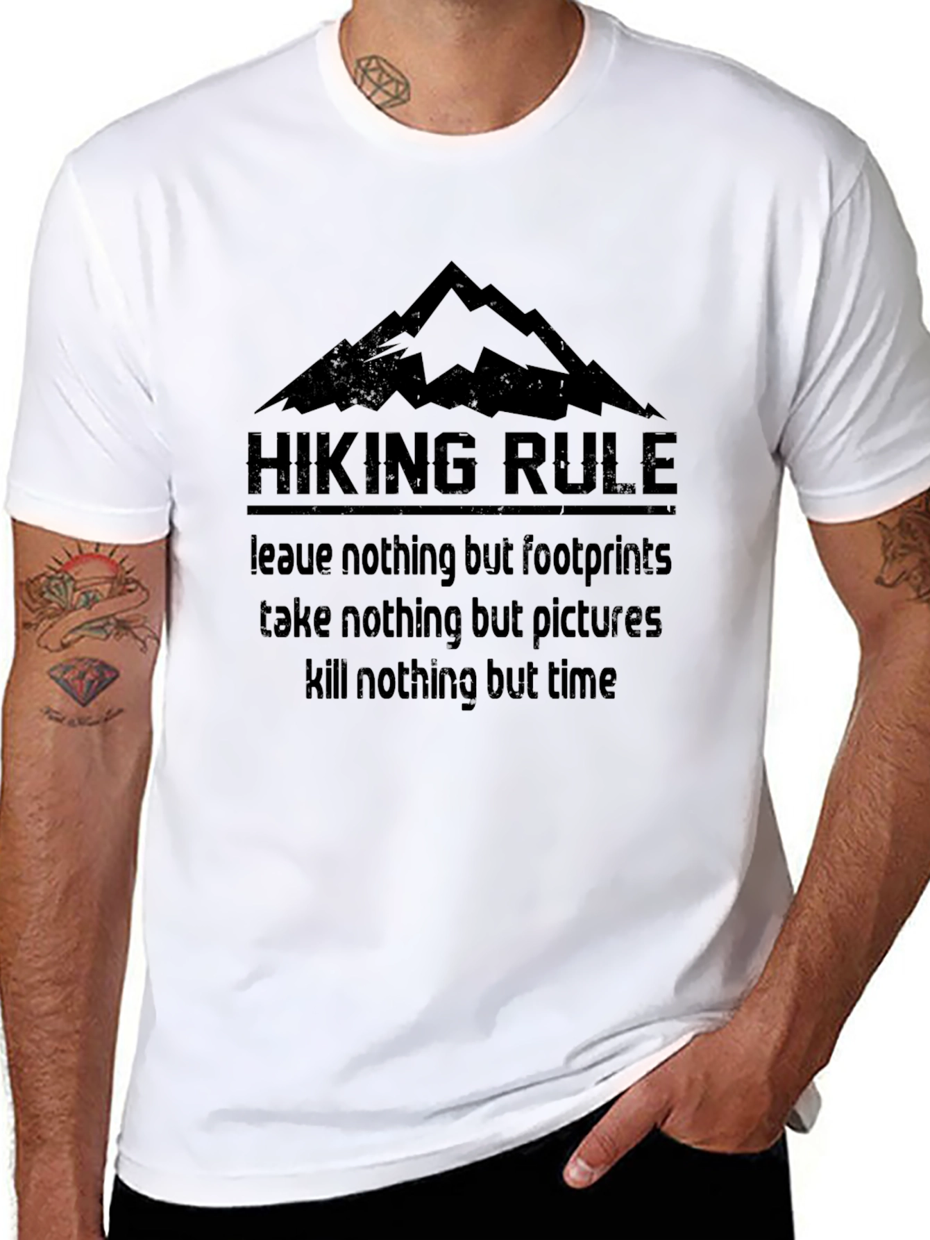 Hiking Rule Graphic T-Shirt - Outdoor Adventure Apparel