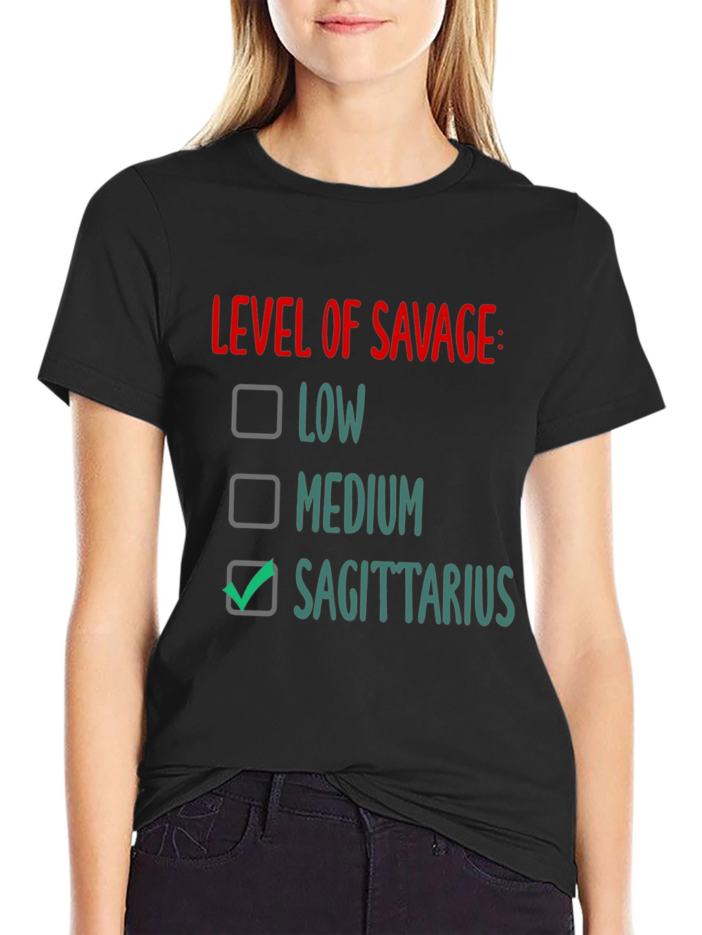 Sagittarius Level of Savage Graphic Tee