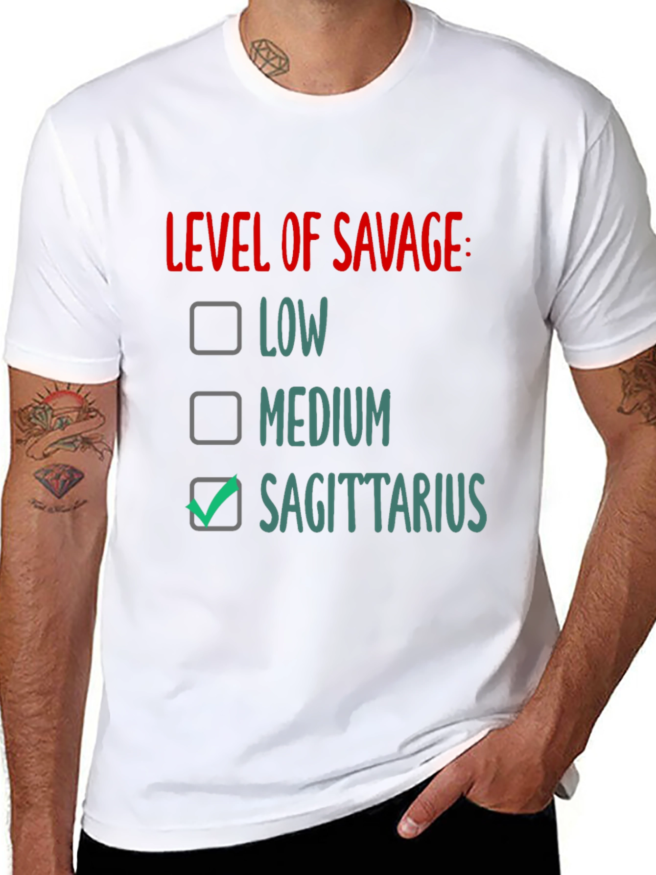 Sagittarius Level of Savage Graphic Tee