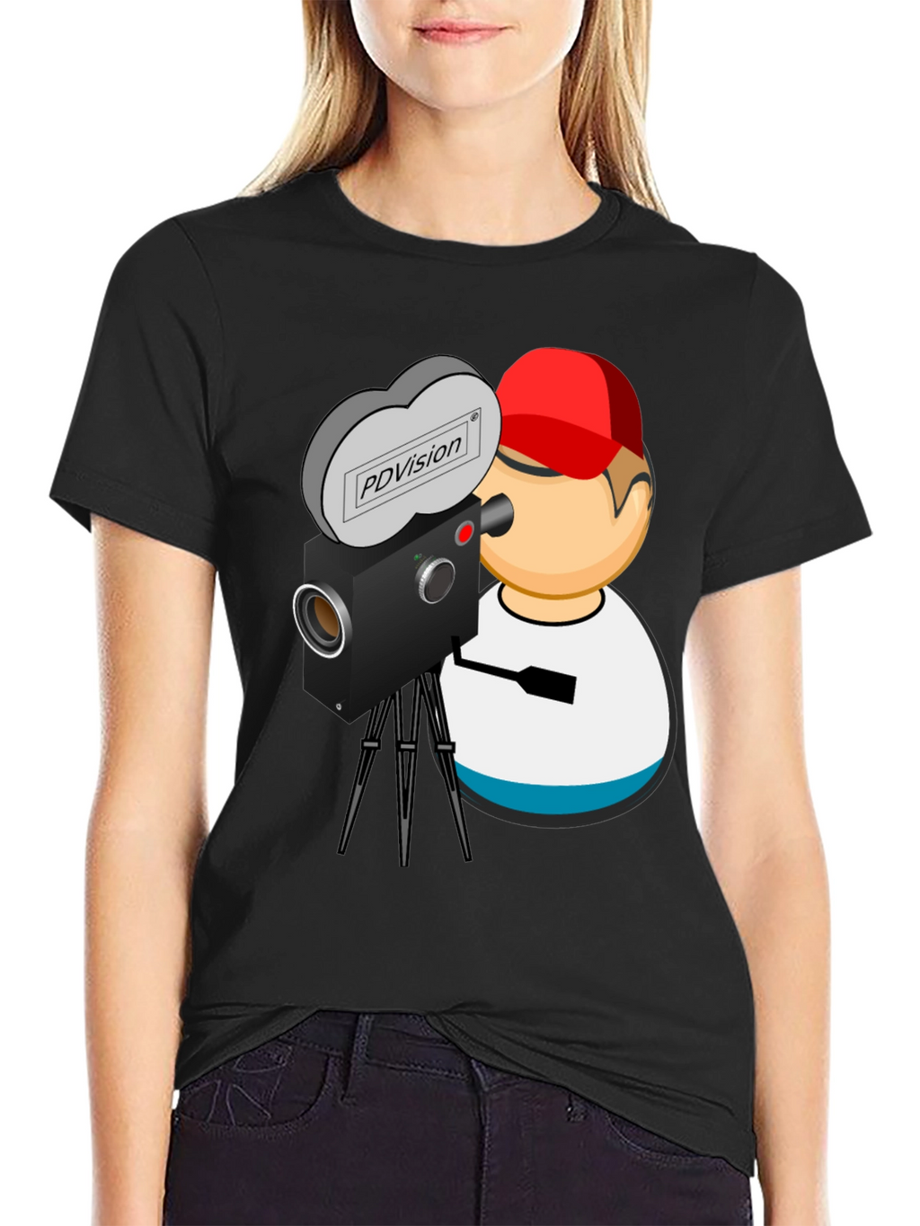 Retro Camera Graphic Tee - PDVision Director Shirt