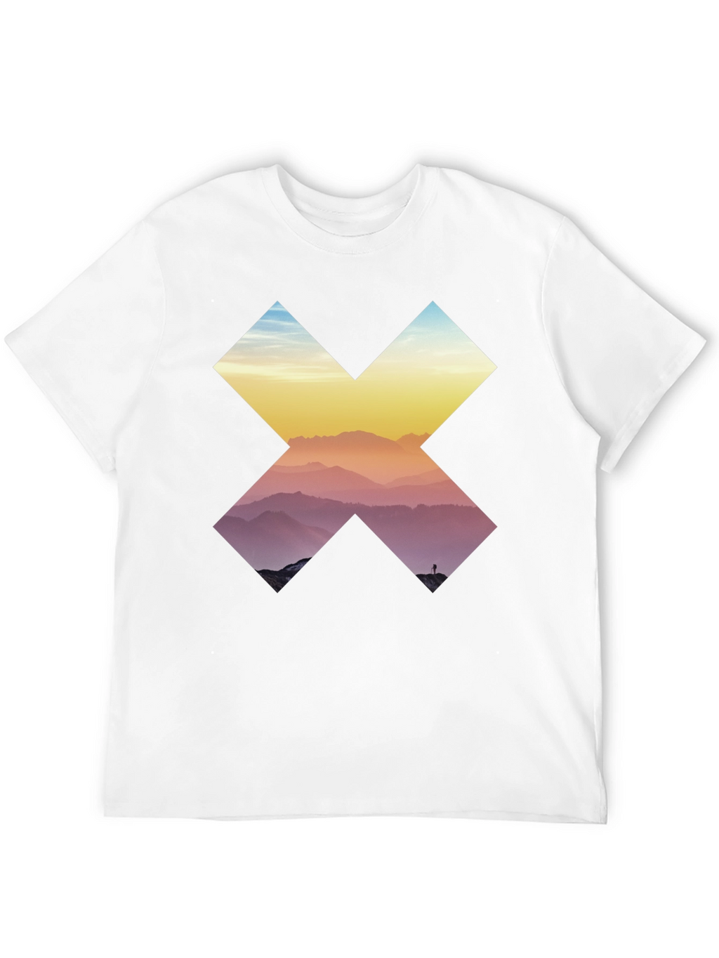 Mountains in Cross Graphic Tee - Black