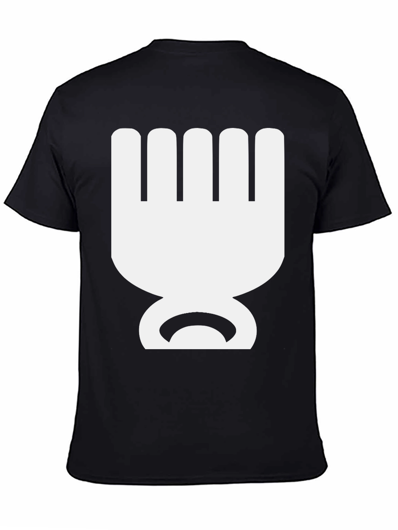 Geometric Graphic Tee - Bold Black Cotton T-Shirt