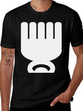 Geometric Graphic Tee - Bold Black Cotton T-Shirt