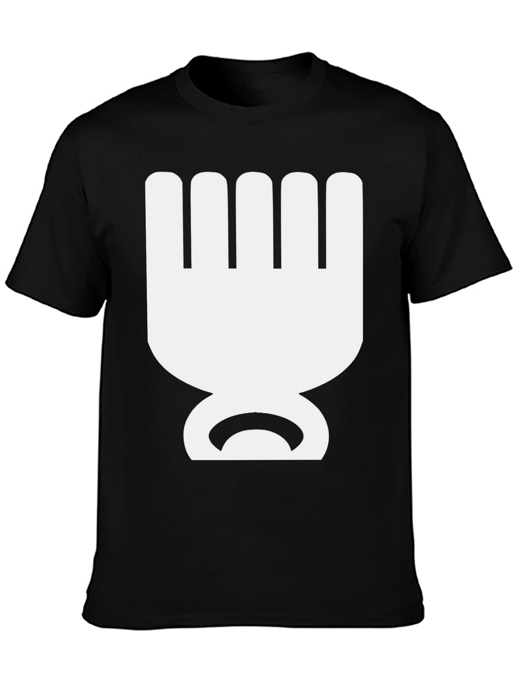 Geometric Graphic Tee - Bold Black Cotton T-Shirt