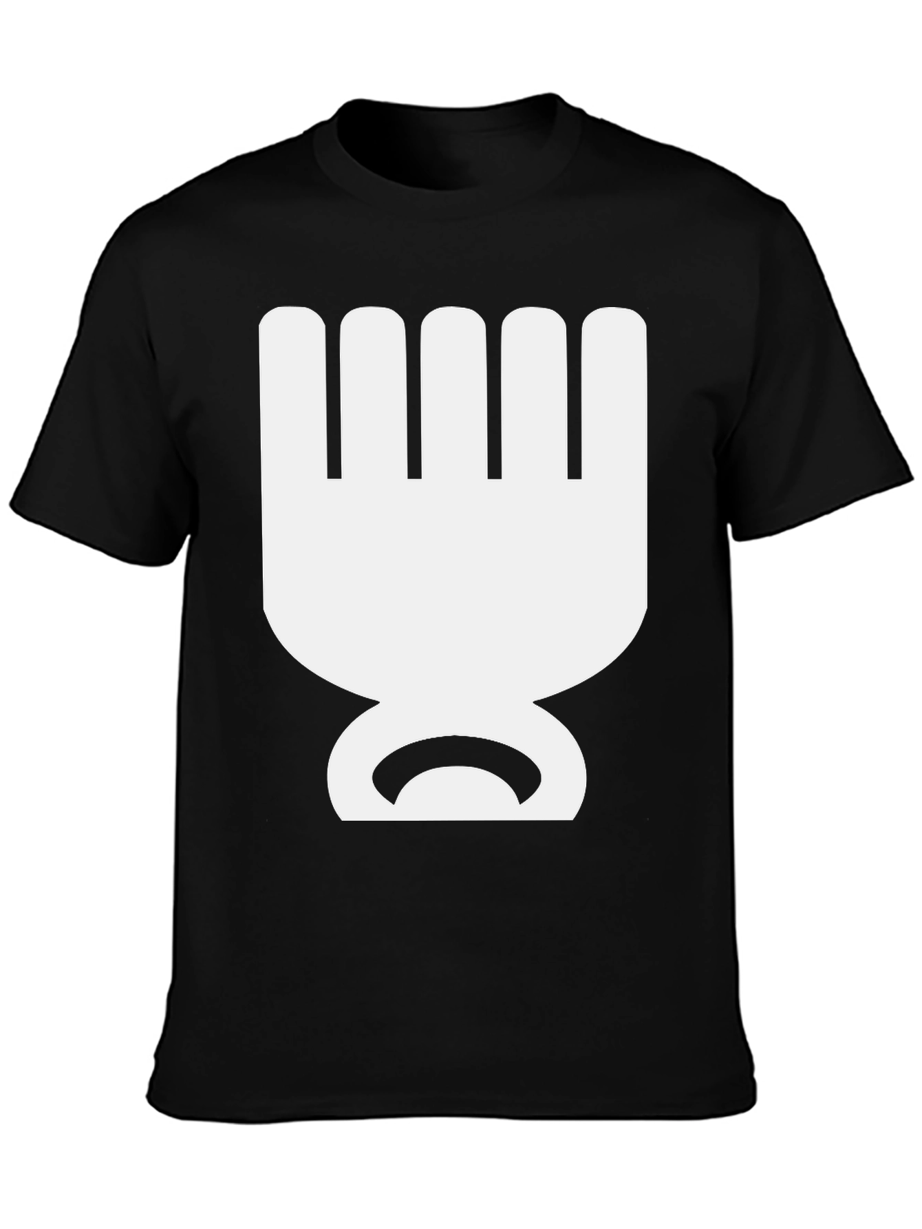 Geometric Graphic Tee - Bold Black Cotton T-Shirt