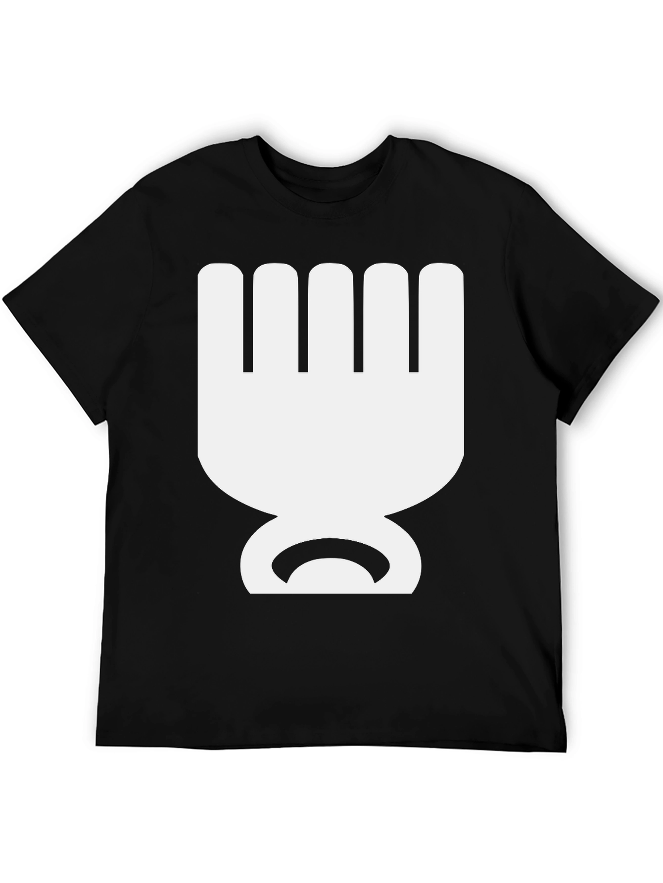 Geometric Graphic Tee - Bold Black Cotton T-Shirt