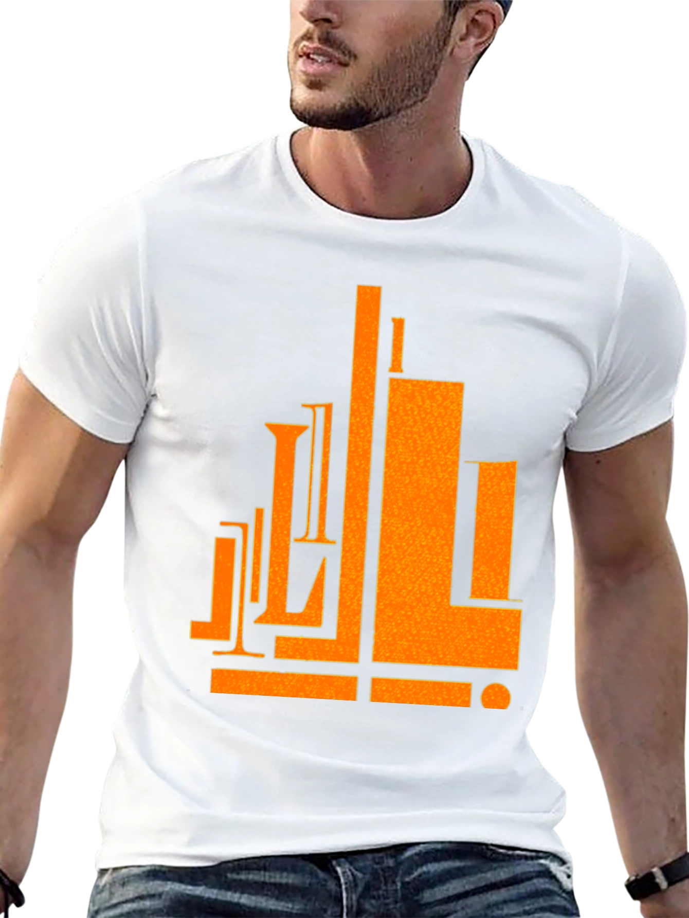 Abstract Graphic Print Crew Neck T-Shirt