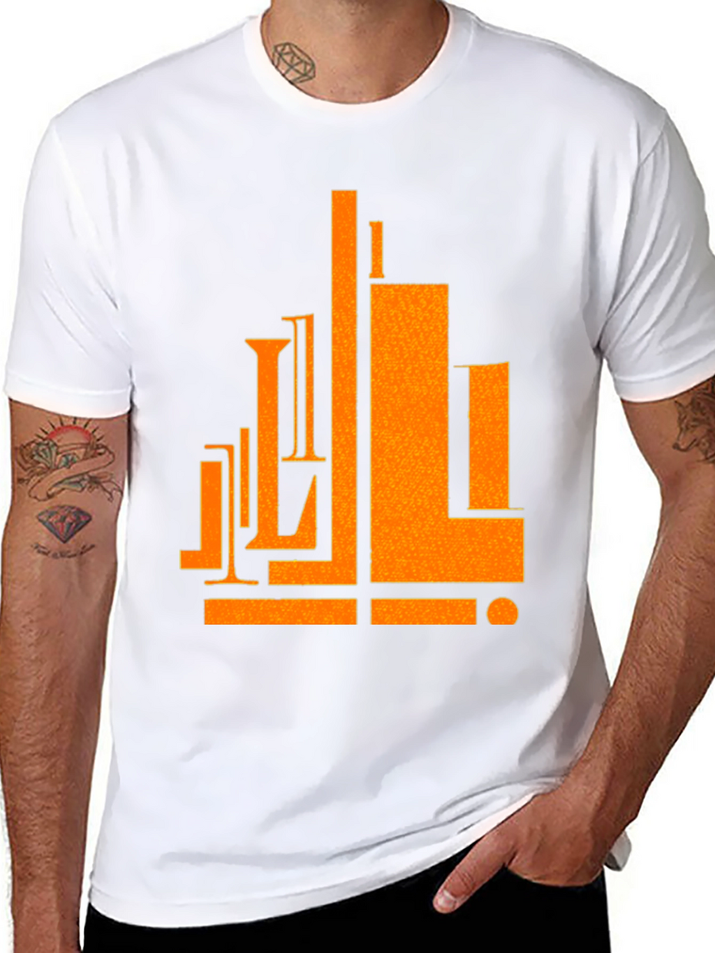 Abstract Graphic Print Crew Neck T-Shirt