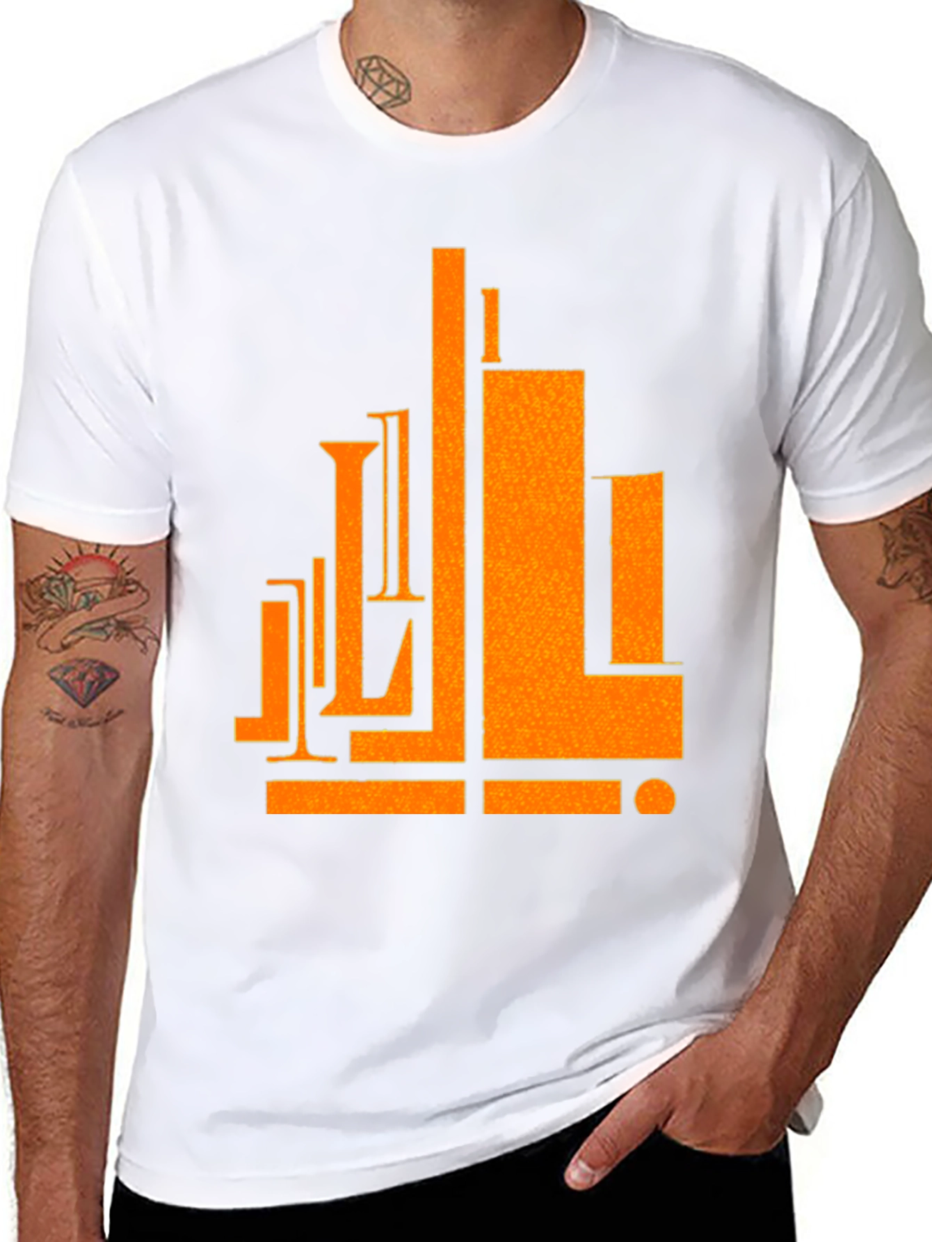Abstract Graphic Print Crew Neck T-Shirt