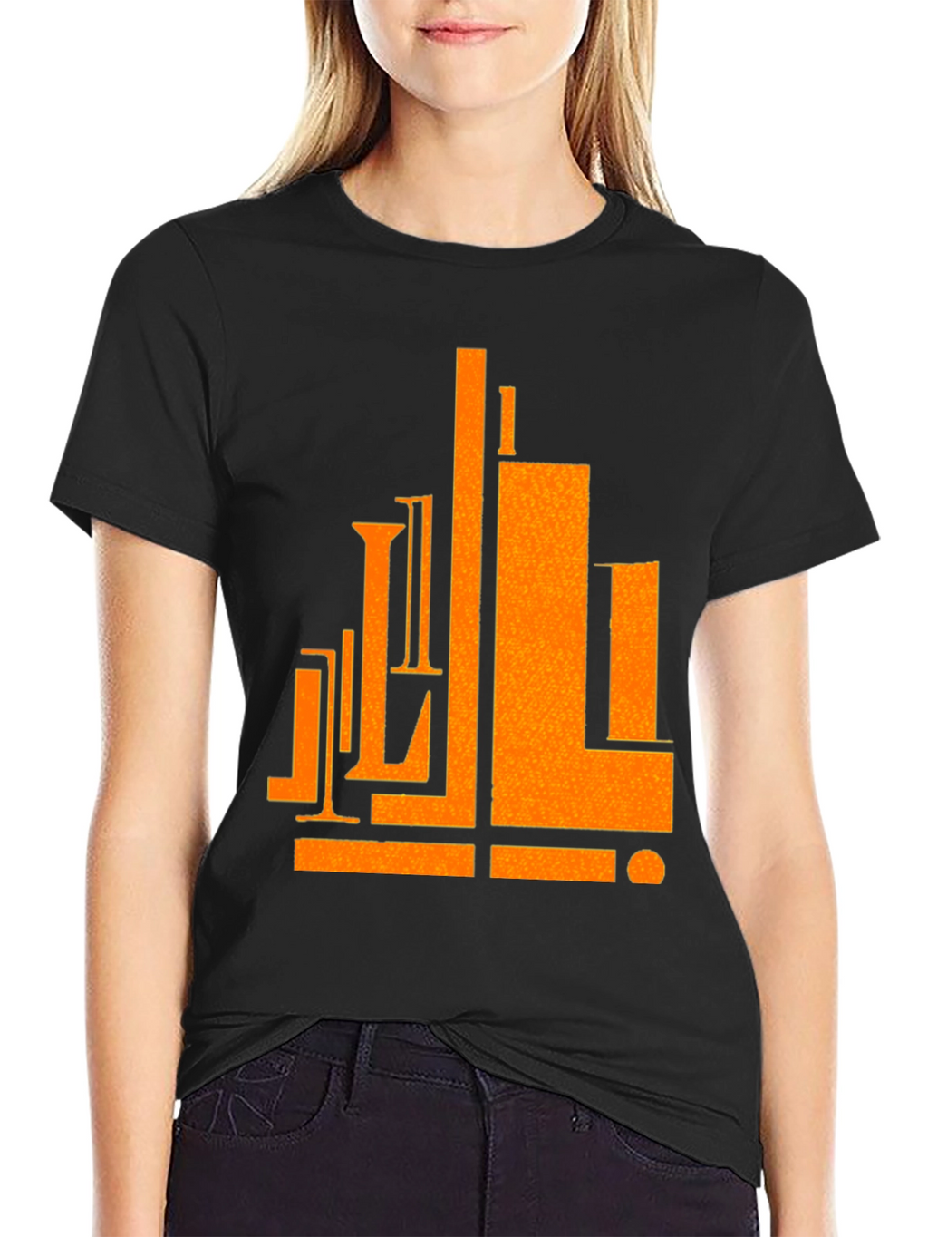 Abstract Graphic Print Crew Neck T-Shirt