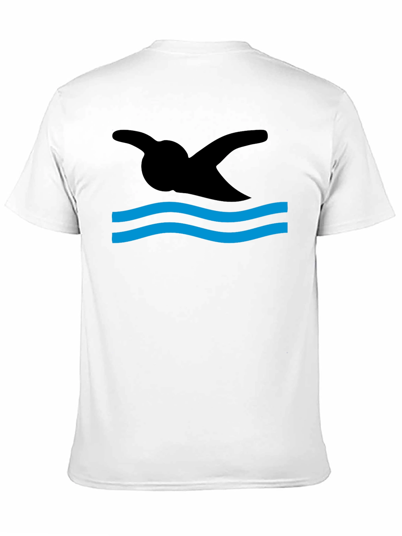 Swimmer Silhouette Graphic T-Shirt