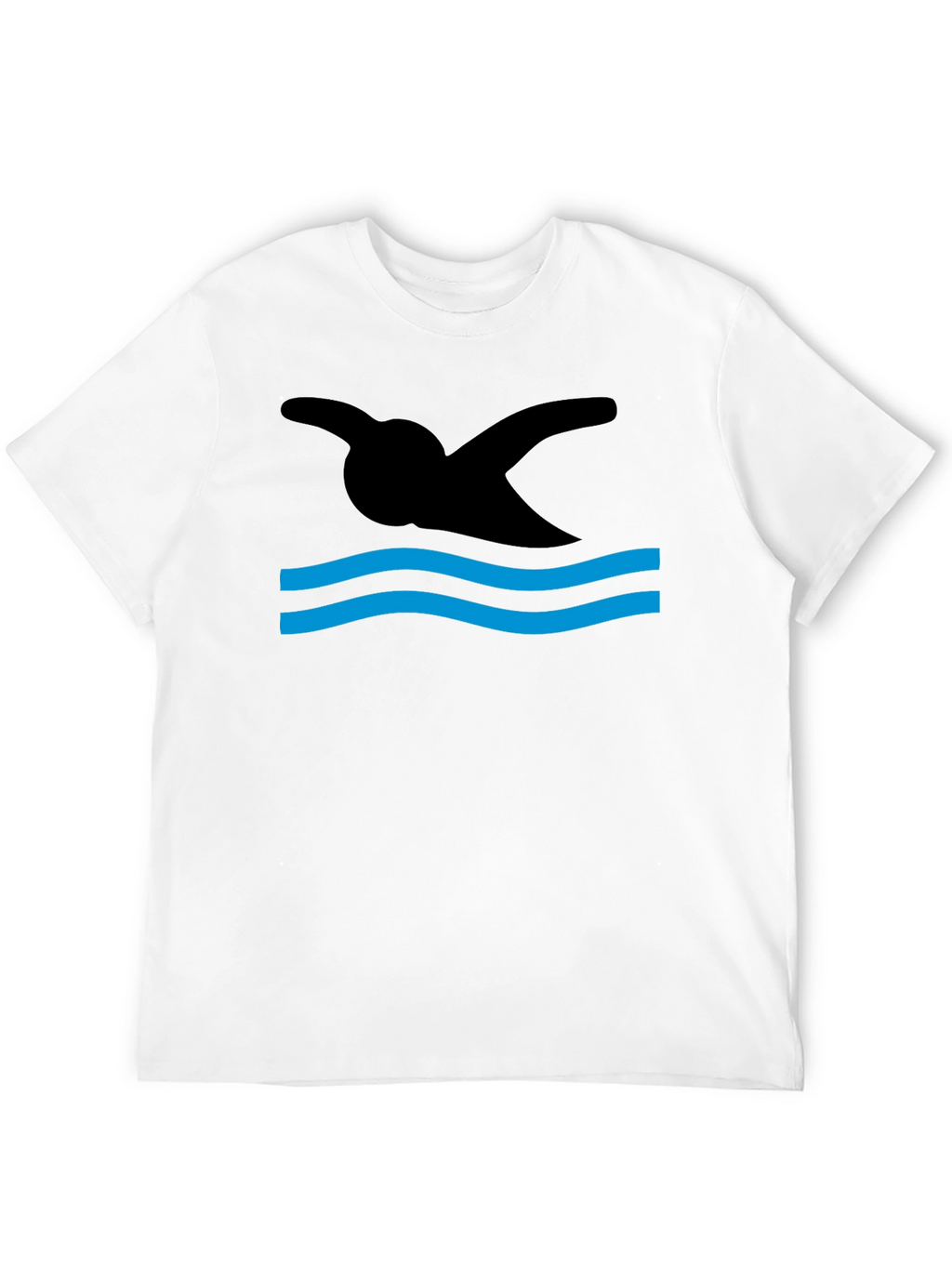 Swimmer Silhouette Graphic T-Shirt