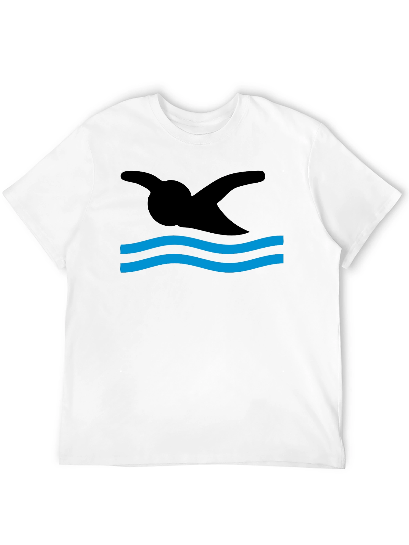 Swimmer Silhouette Graphic T-Shirt