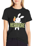 Herbivore T-Shirt Cute Bunny Carrot Vegetarian Tee