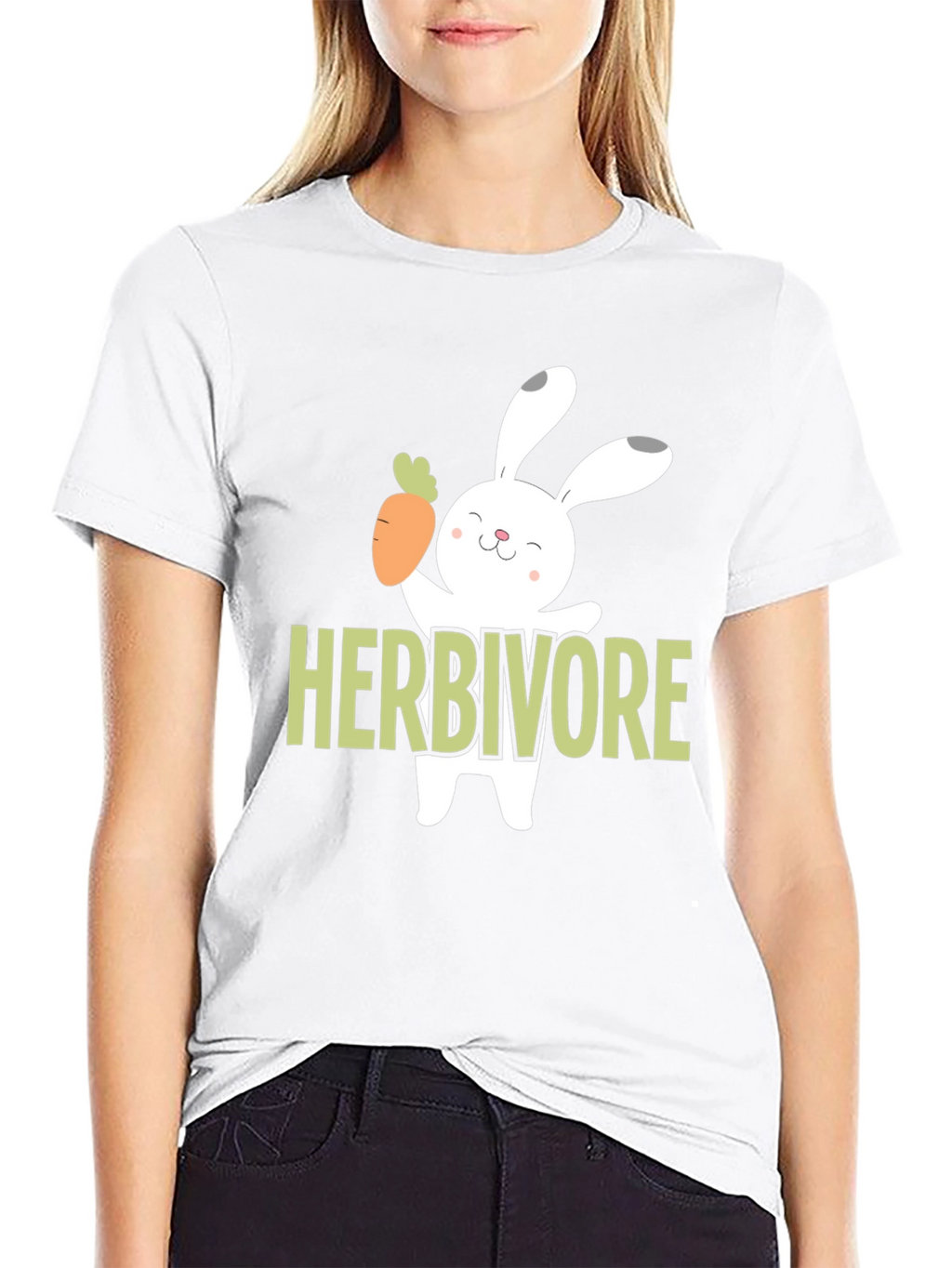 Herbivore T-Shirt Cute Bunny Carrot Vegetarian Tee
