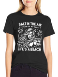 Salt in the Air Mens Black T-Shirt
