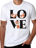 Squirrel Love Graphic T-Shirt - Cute & Stylish