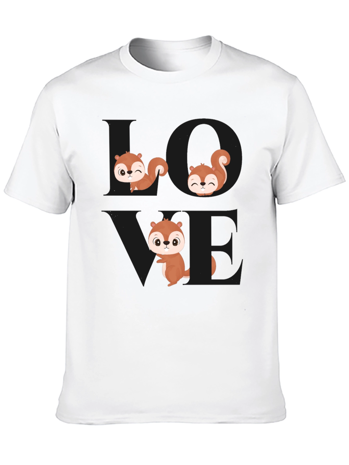 Squirrel Love Graphic T-Shirt - Cute & Stylish