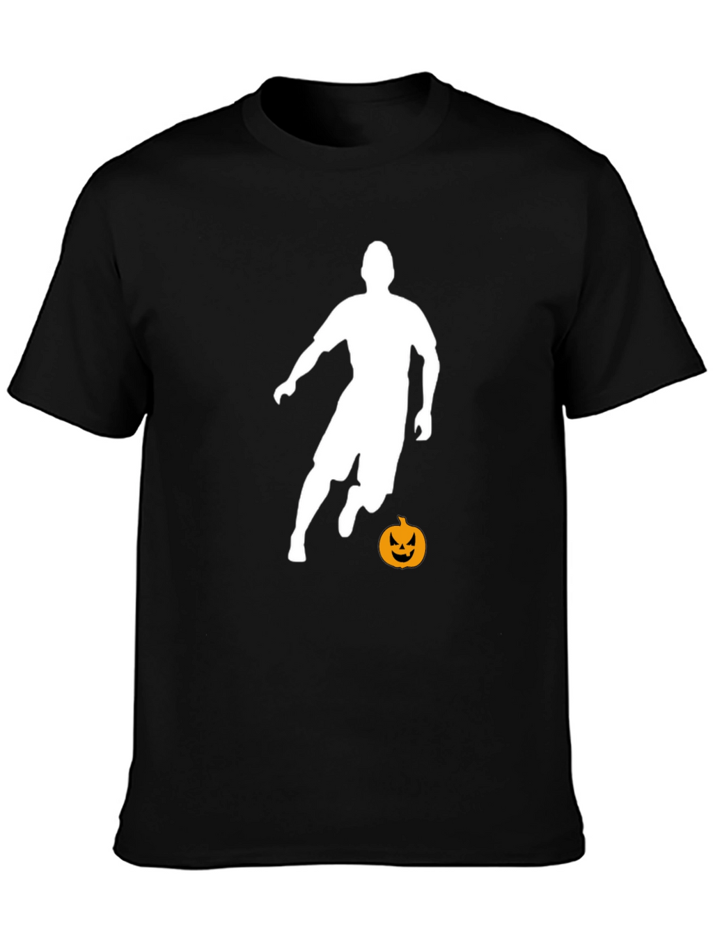 Halloween Soccer Player Black T-Shirt