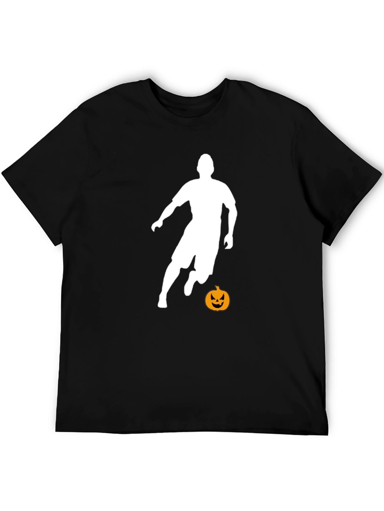 Halloween Soccer Player Black T-Shirt