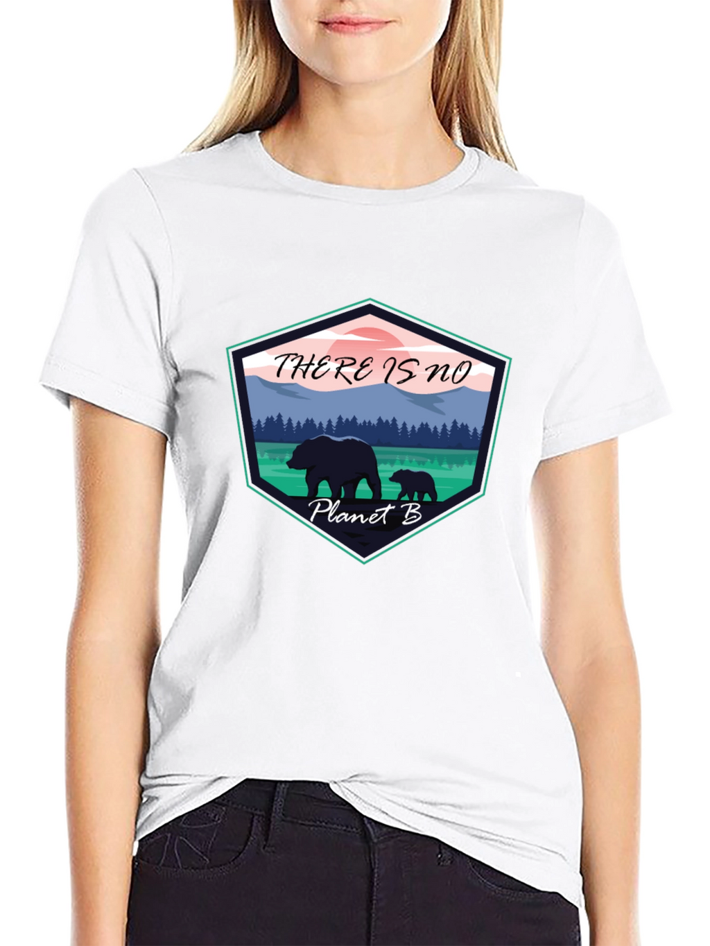 Eco-Friendly Planet B Graphic Tee - Black