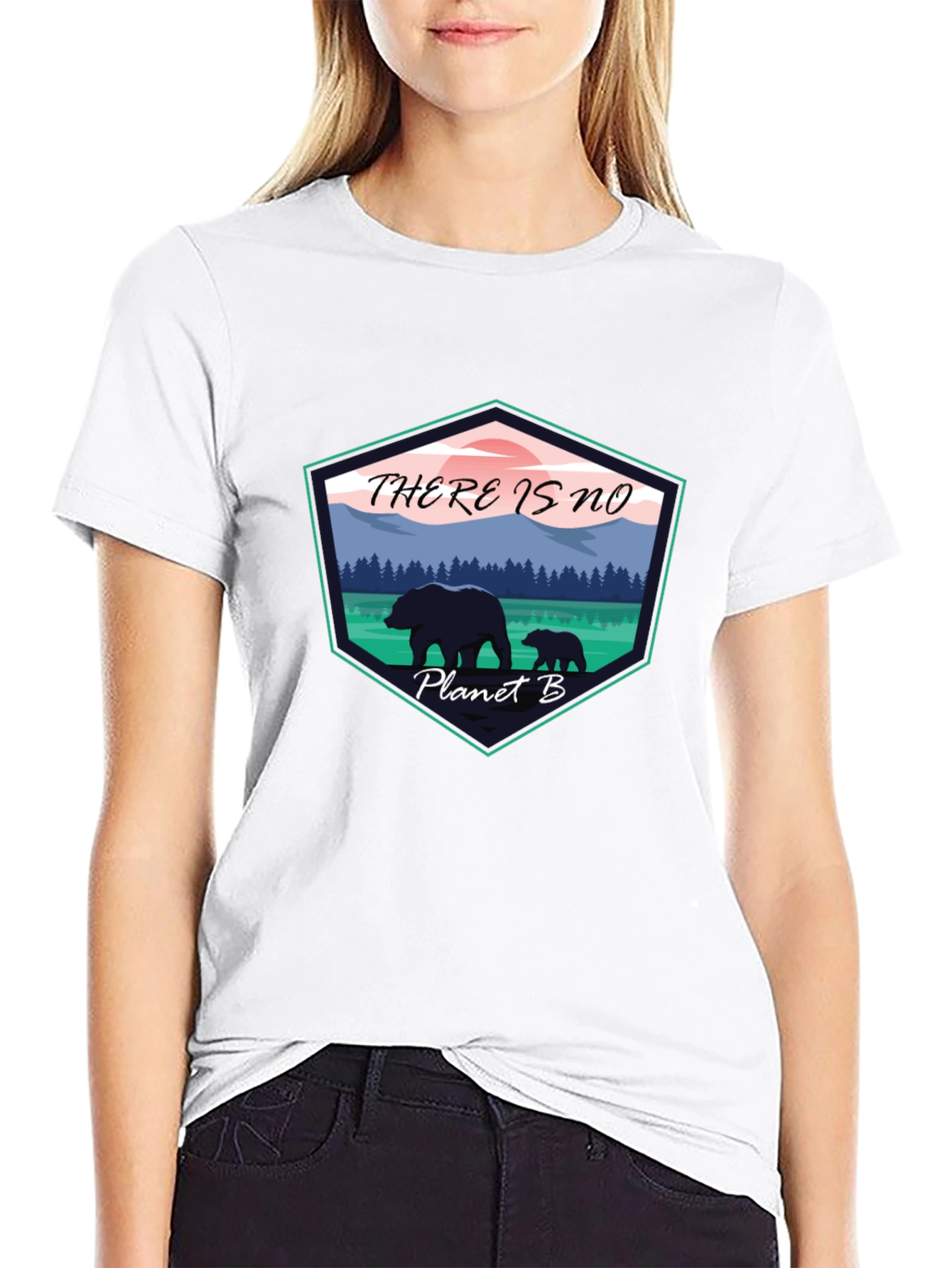 Eco-Friendly Planet B Graphic Tee - Black