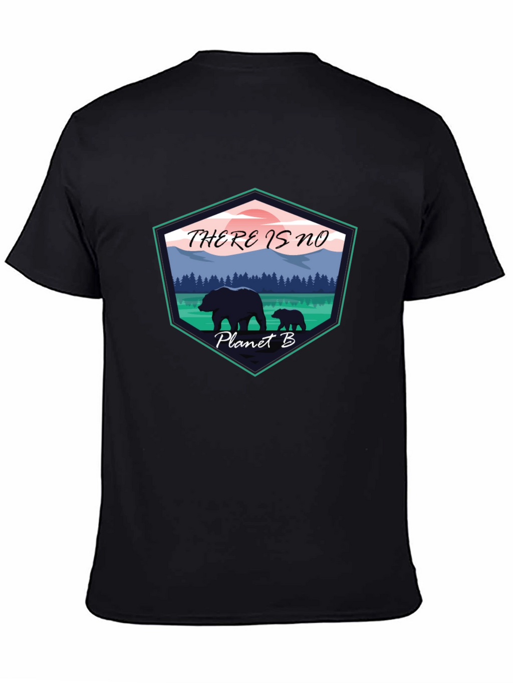 Eco-Friendly Planet B Graphic Tee - Black