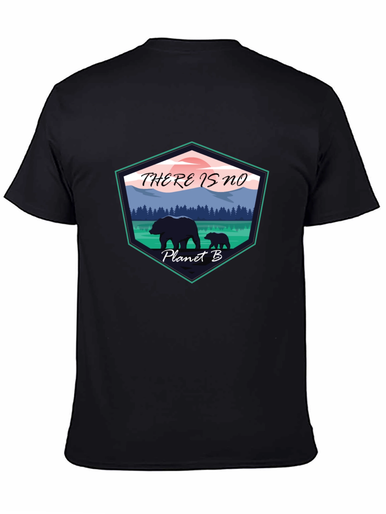 Eco-Friendly Planet B Graphic Tee - Black