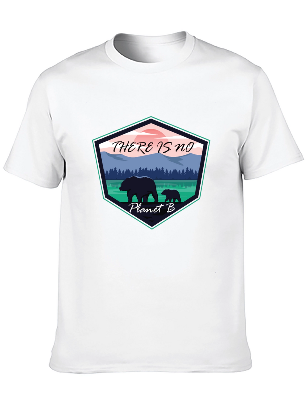 Eco-Friendly Planet B Graphic Tee - Black