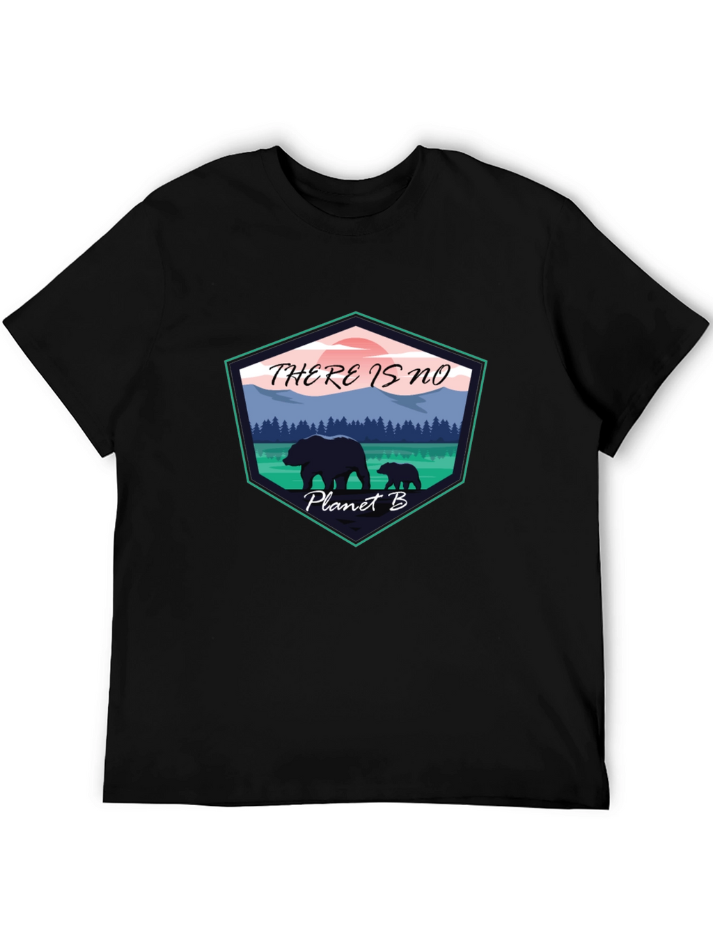 Eco-Friendly Planet B Graphic Tee - Black