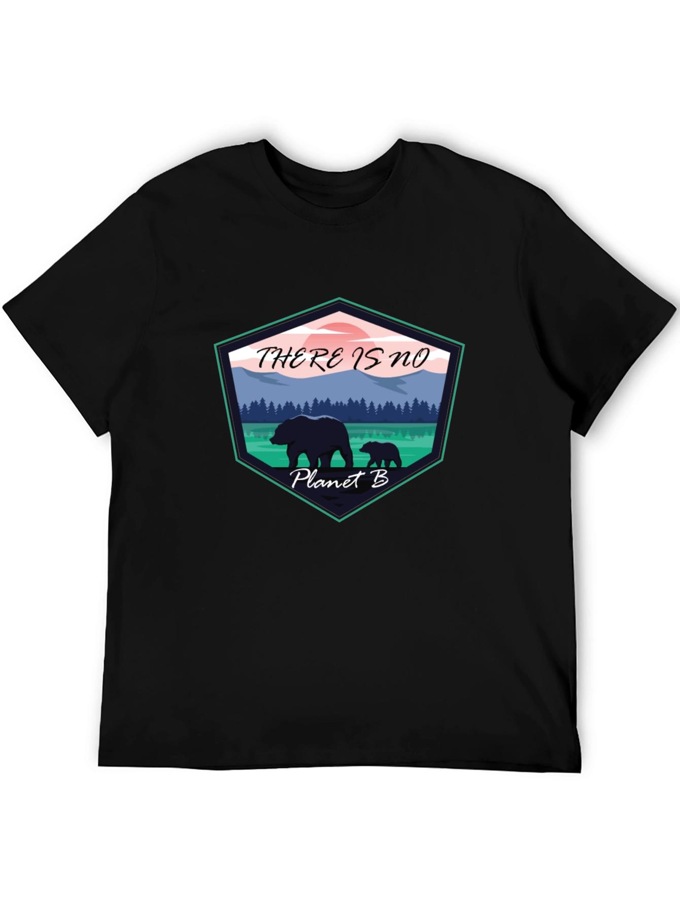 Eco-Friendly Planet B Graphic Tee - Black