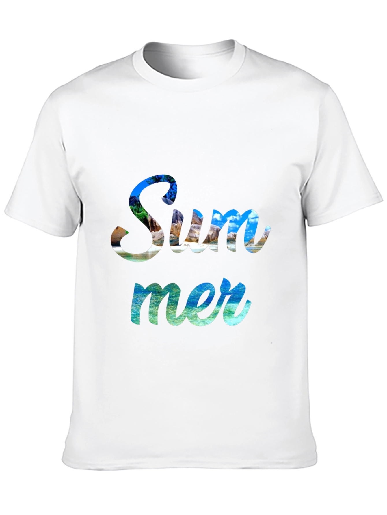 Summer Graphic Print Crew Neck T-Shirt