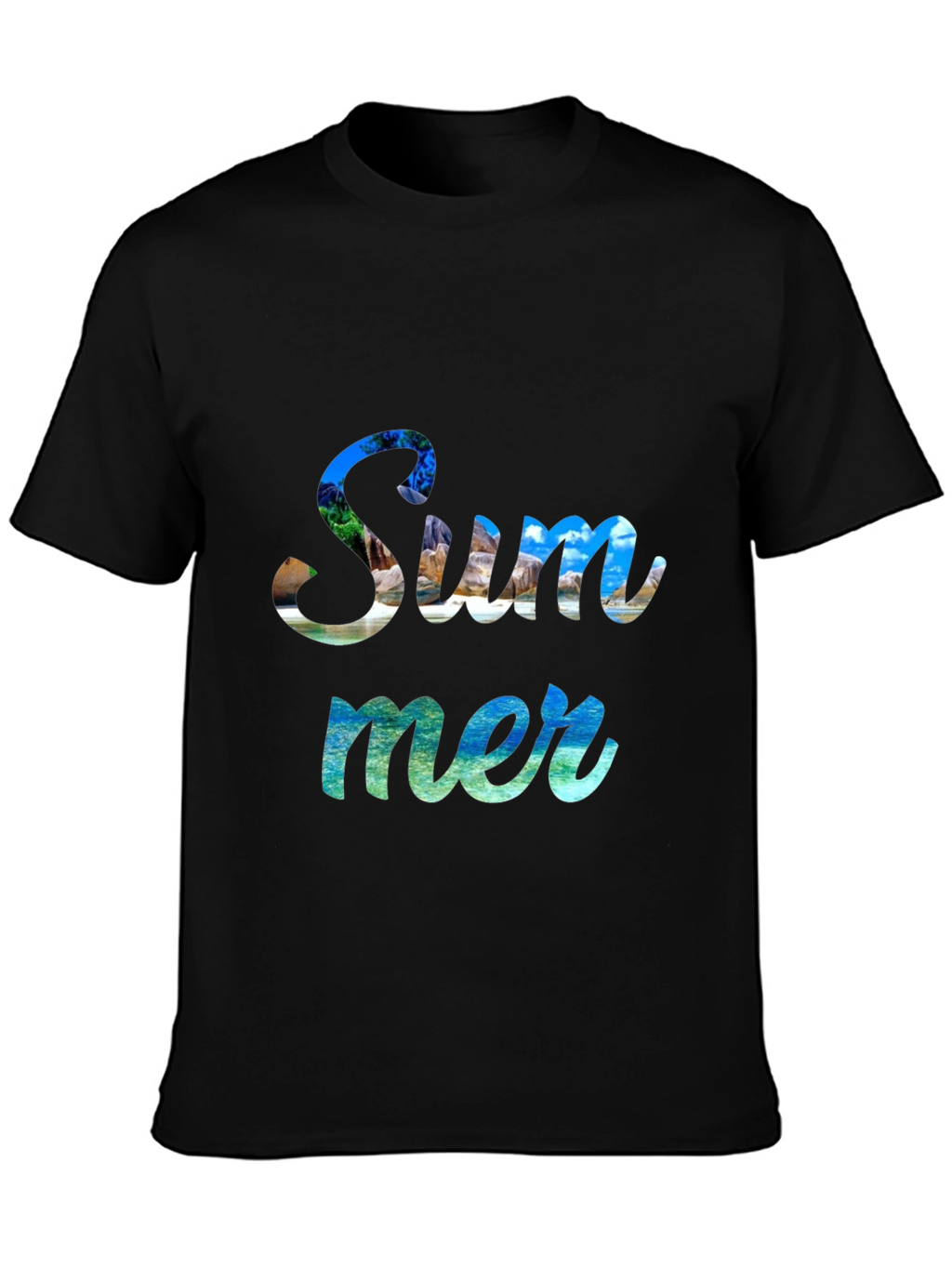 Summer Graphic Print Crew Neck T-Shirt