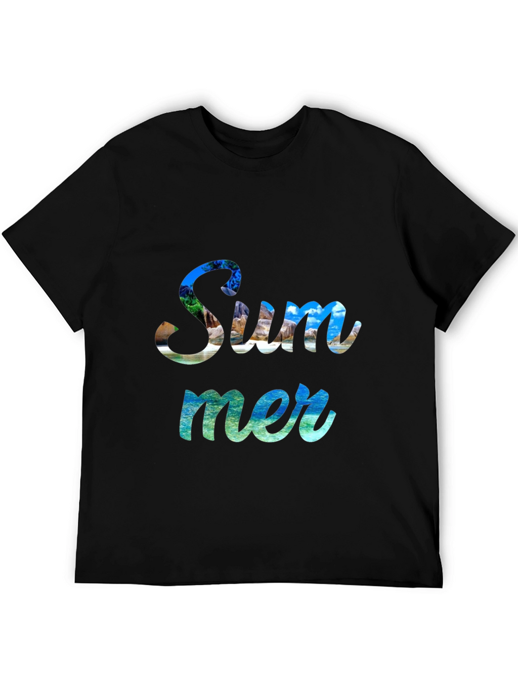 Summer Graphic Print Crew Neck T-Shirt