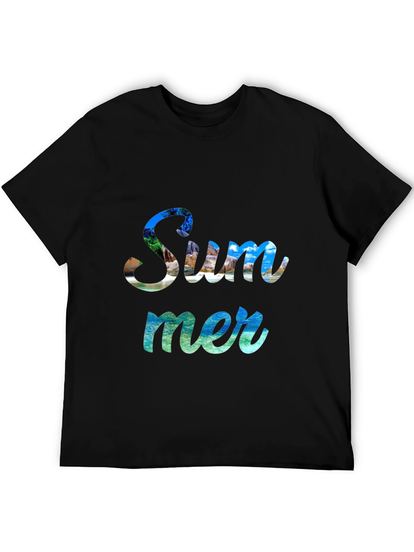Summer Graphic Print Crew Neck T-Shirt