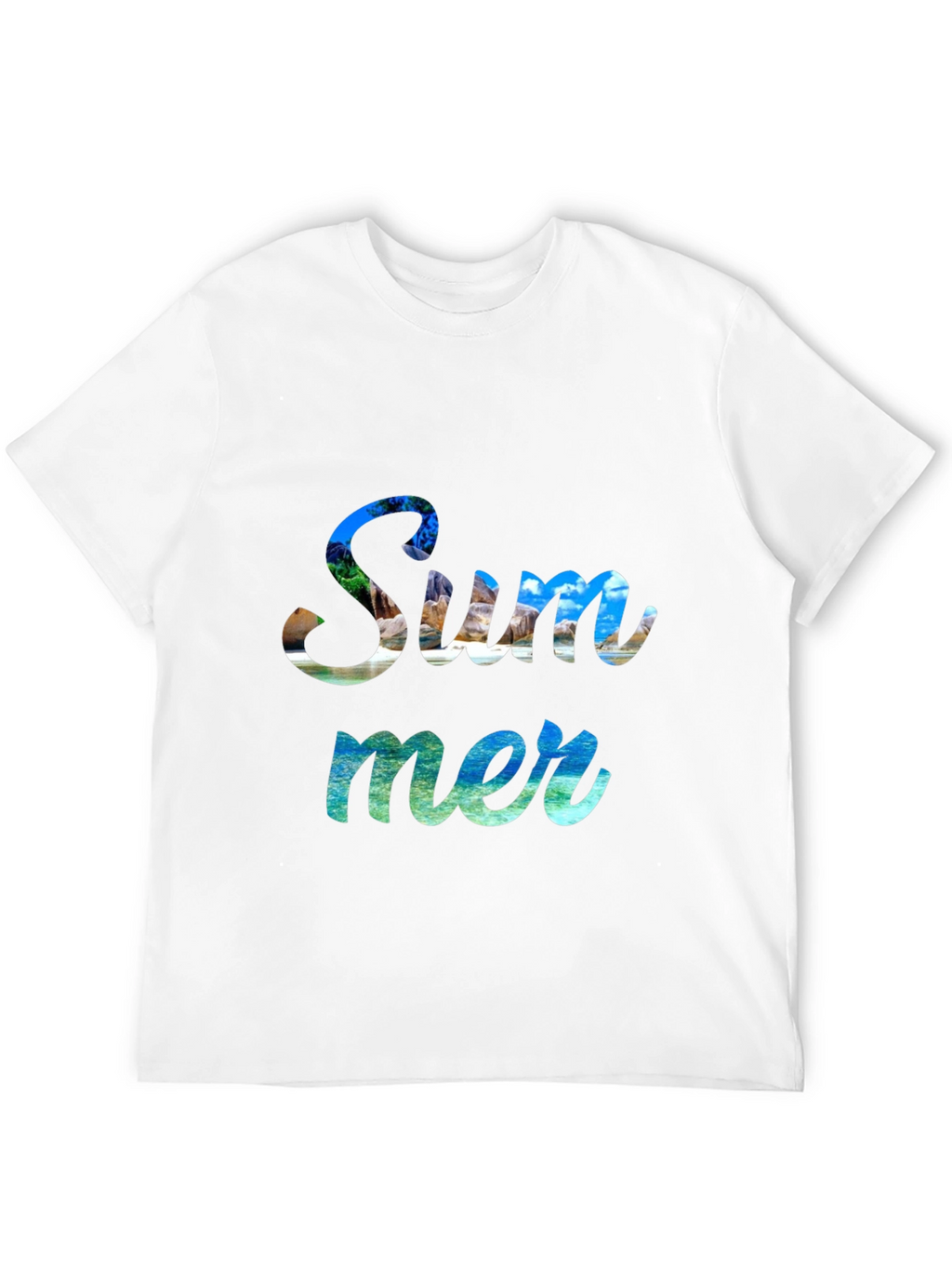 Summer Graphic Print Crew Neck T-Shirt