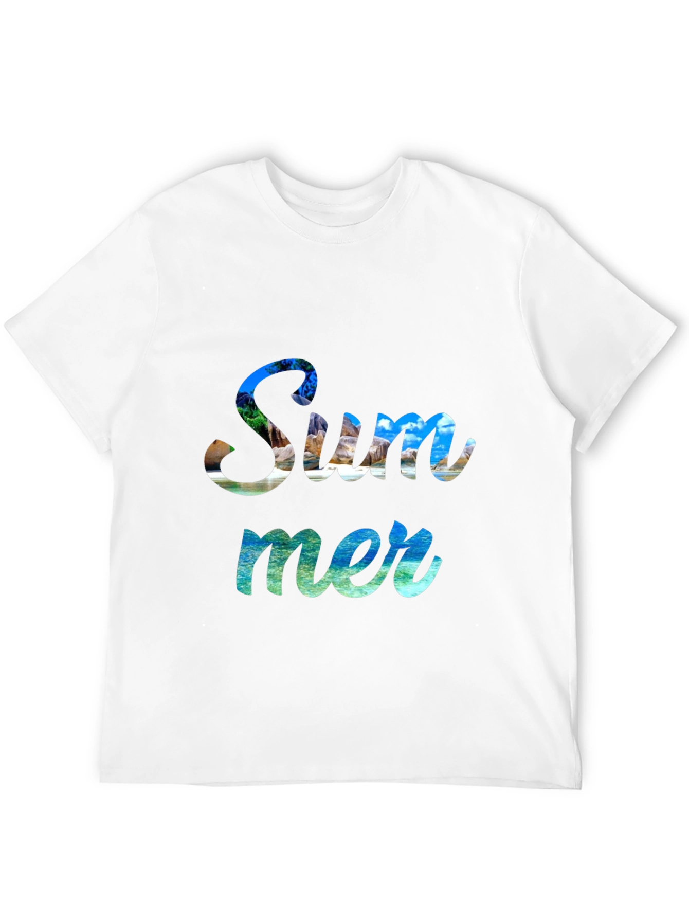 Summer Graphic Print Crew Neck T-Shirt