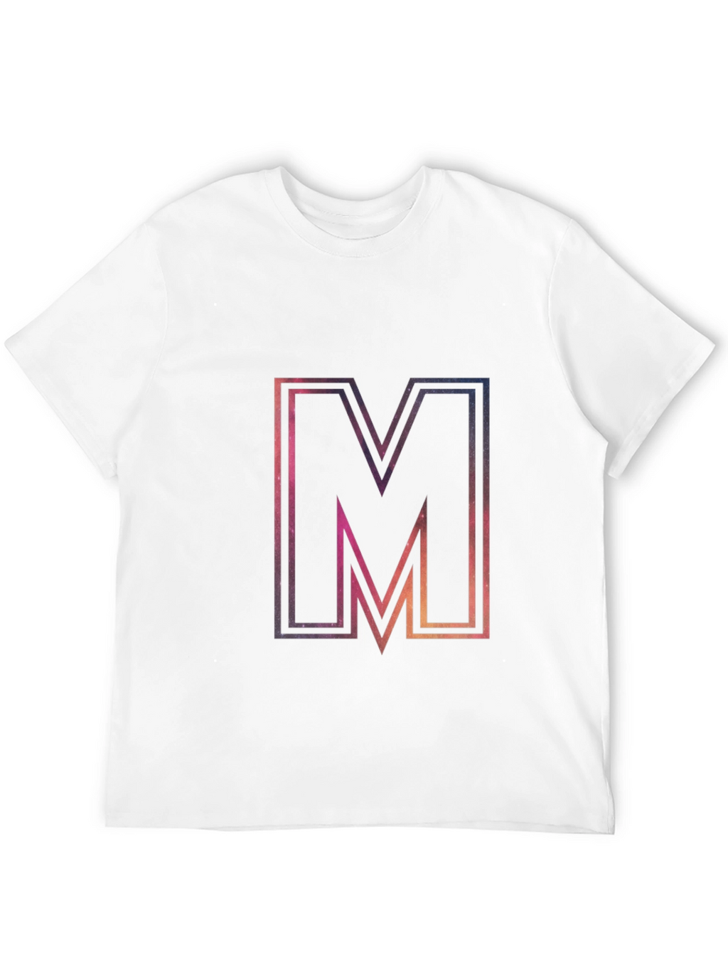 M Graphic Tee - Cosmic Letter Print