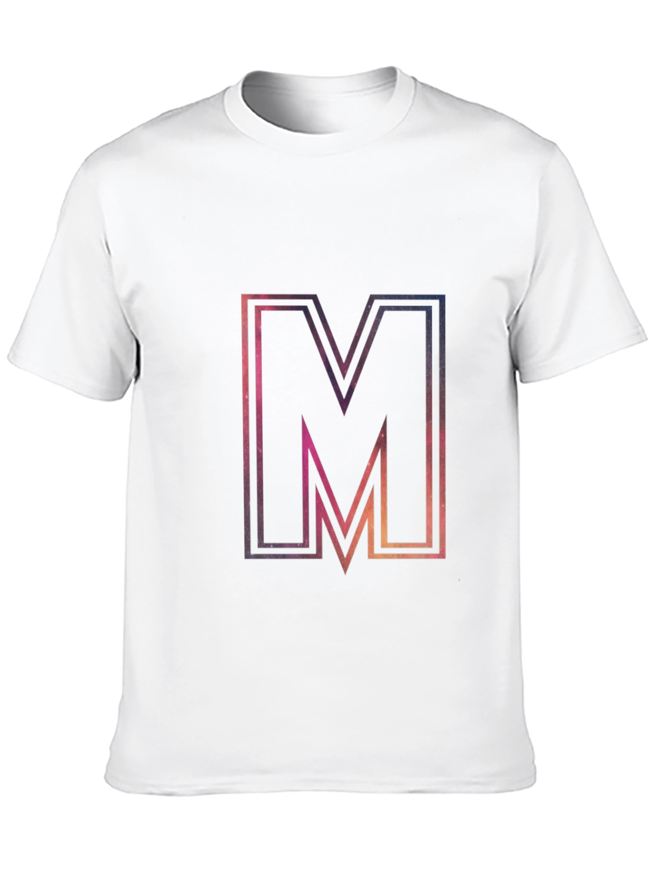 M Graphic Tee - Cosmic Letter Print