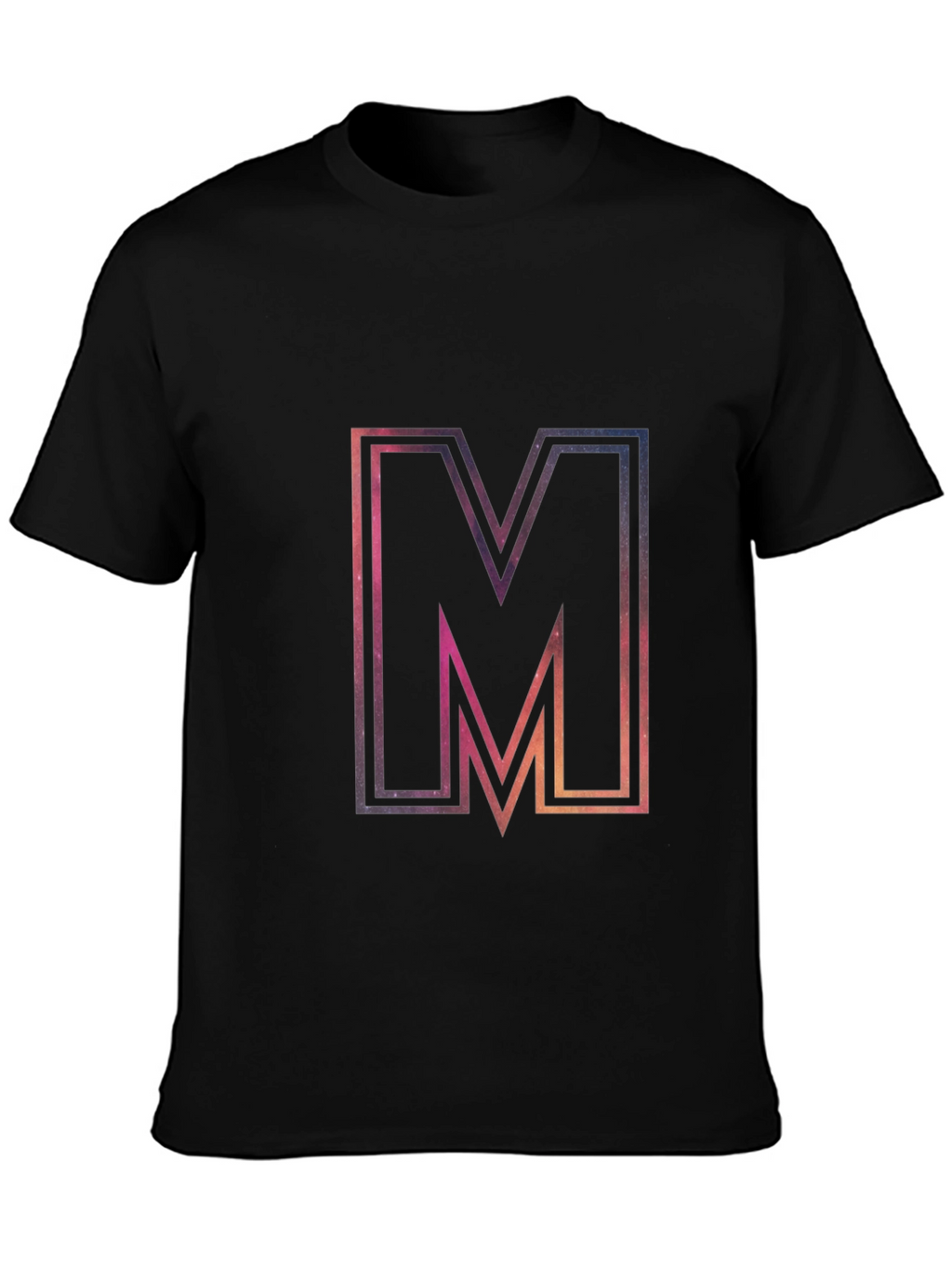 M Graphic Tee - Cosmic Letter Print
