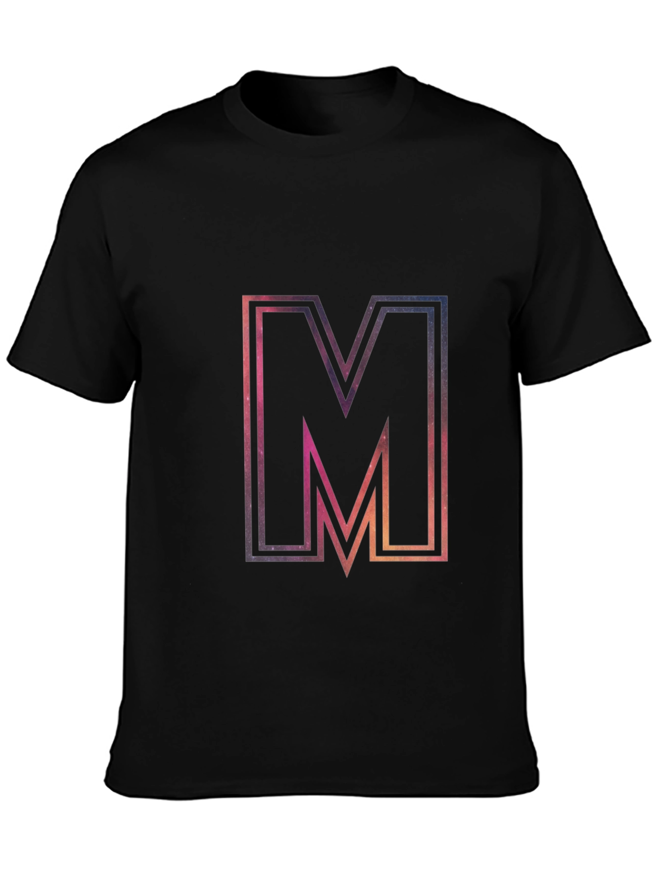 M Graphic Tee - Cosmic Letter Print