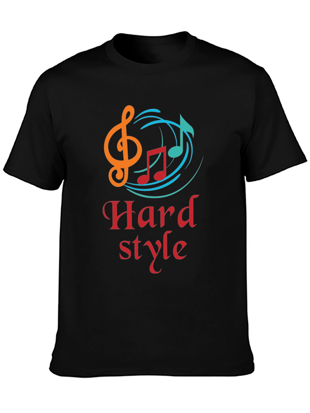 Hard Style Music Graphic Black T-Shirt