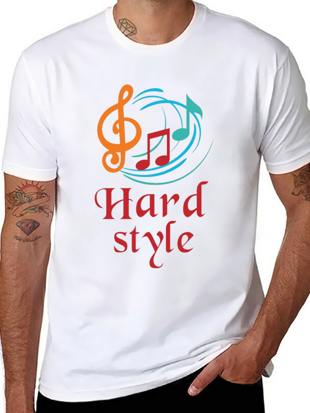 Hard Style Music Graphic Black T-Shirt