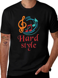 Hard Style Music Graphic Black T-Shirt