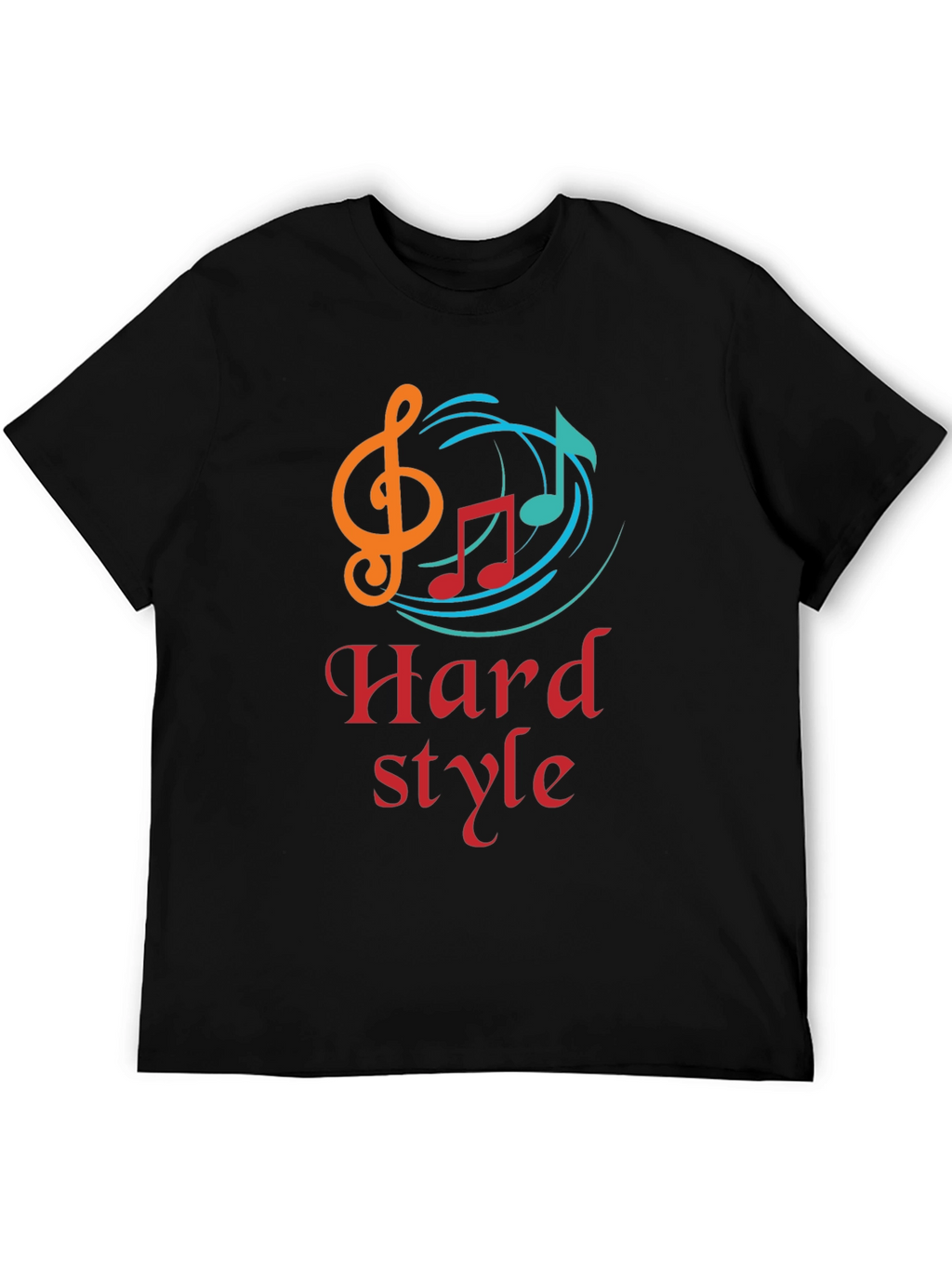 Hard Style Music Graphic Black T-Shirt